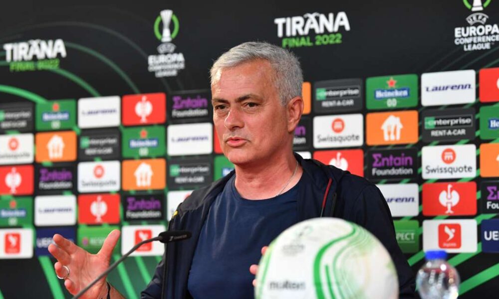 Conference League win would ‘finish a journey’ for Roma, says Mourinho