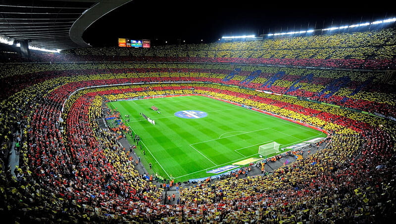 The most seating capacity football stadiums in La Liga